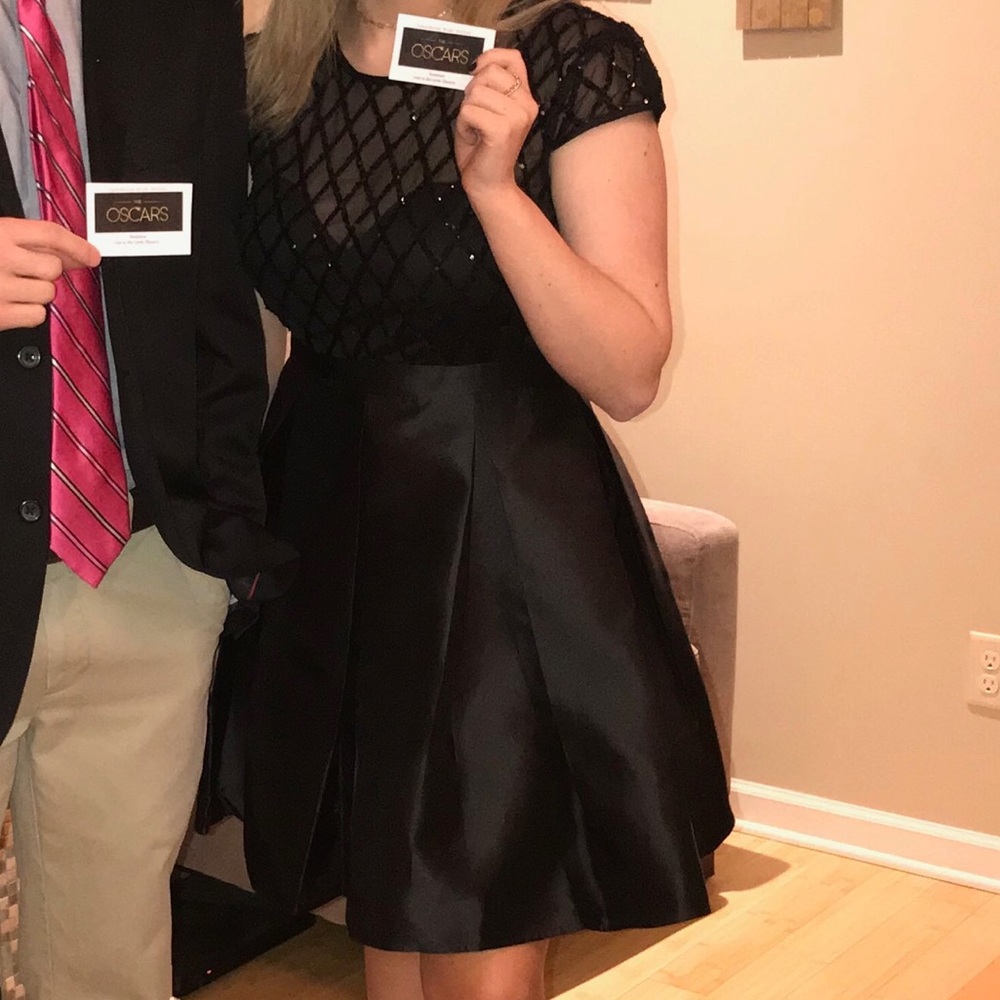 Black Poof Sequin Dress